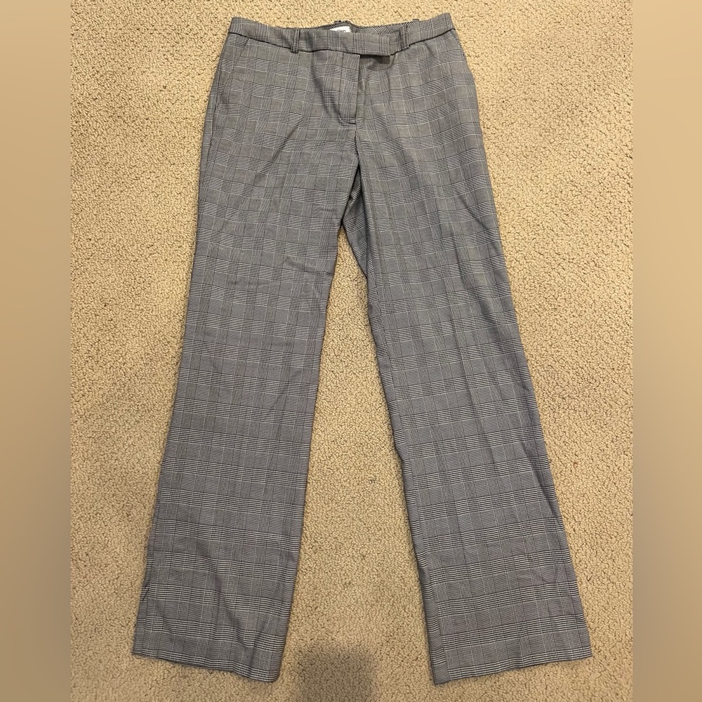 NEVER WORN: Calvin Klein Straight Plaid Trousers, Size US 6